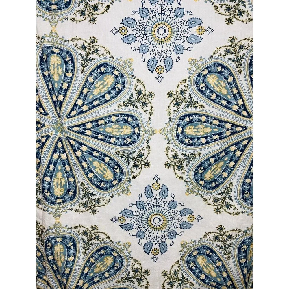 Ralph Lauren Blue Medallion Paisley‎ King Set Cotton Pillowcase Shams